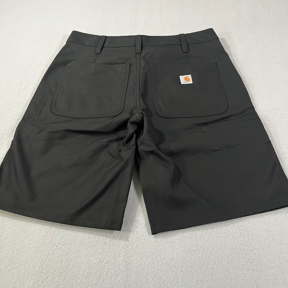 NEW Carhartt Women Black Original Loose rigged flex Fit canvas Workwear Shorts 8 - Picture 7 of 8